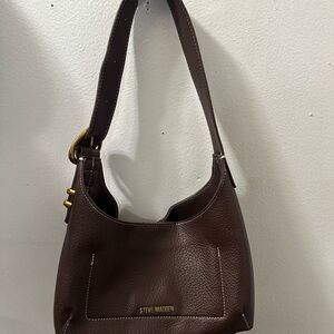 Steve Madden Dark Brown Leather Shoulder Bag